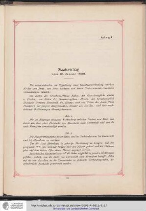 Anhang I. Staatsvertrag vom 10. Januar 1838