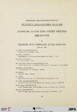 Graphik und Gemälde alter Meister (Nr.618-724)