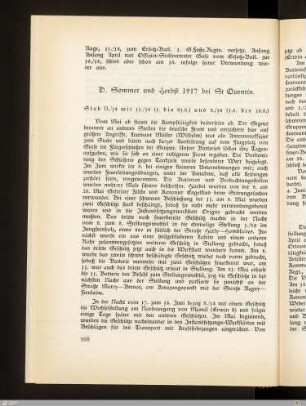 D. Sommer und Herbst 1917 bei St. Quentin