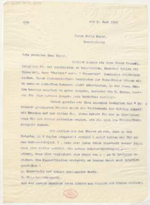 Brief an Fritz Meyer : 05.06.1914