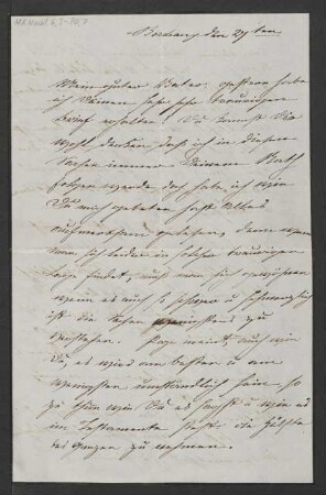 Brief an Alexander Mendelssohn: o.D.