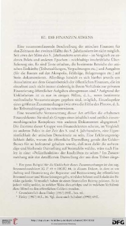 III. Die Finanzen Athens