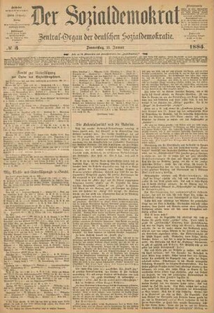 No 3. Donnerstag, 15. Januar 1885.