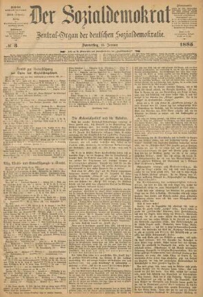No 3. Donnerstag, 15. Januar 1885.