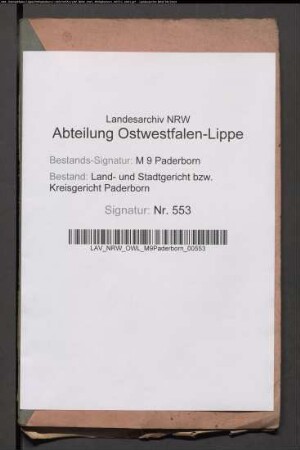 Berichtigung der Flurbücher von Neuhaus, Kirchborchen und Wewer