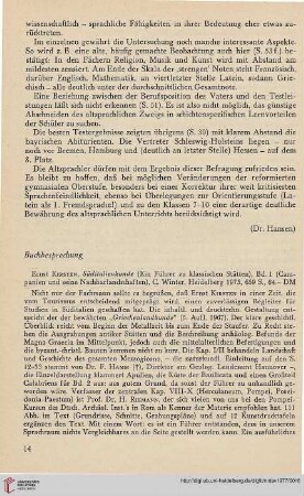 20: [Rezension von: Ernst Kirsten, Süditalienkunde (Ein Führer zu klassischen Stätten), Bd. 1]