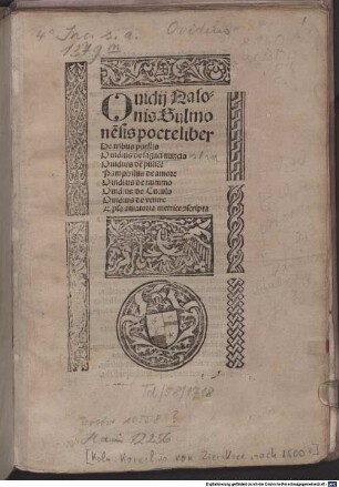 Liber trium puellarum; De nuntio sagaci; De pulice