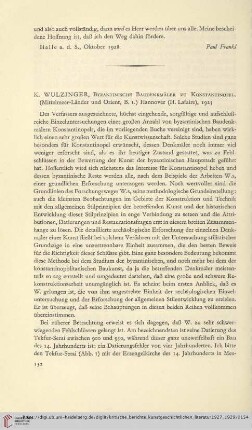 1/2: K. Wulzinger : Byzantinische Baudenkmäler zu Konstantinopel
