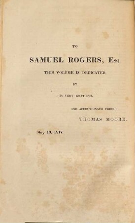 The works of Thomas Moore, Esq. : accurately printed from the last original editions with critical notes and a sketch of his life, [1]