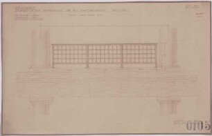 Troost, Paul Ludwig; München, Arcisstr. 12; Führerbau der NSDAP - Treppenhalle, Geländer für das Hauptgeschoss (Ansicht)