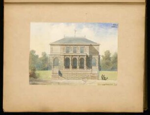 Villa Monatskonkurrenz Februar 1875: Aufriss Gartenansicht