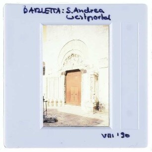Barletta, S. Andrea : Außenansicht, Westportal