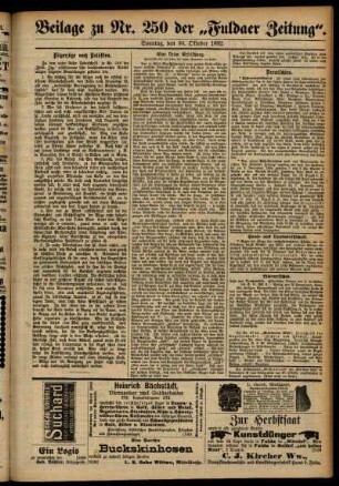 Zweite Ausgabe vom Sonntag, den 30. Oktober 1892.