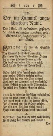 128. Der im Himmel angeschriebene Name