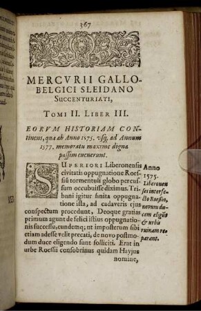 Liber III. Eorum Historiam Continens, quae ab Anno 1575. usque ad Annum 1577. memoratu maxime digna passim evenerunt