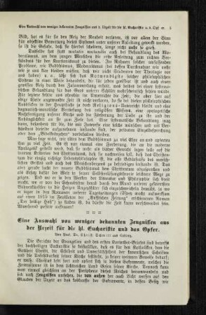 ¬Eine¬ Auswahl von weniger bekannten Zeugnissen aus der Urzeit für die hl. Eucharistie und das Opfer