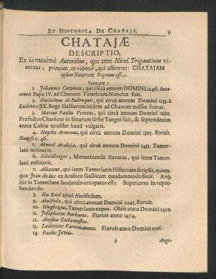 Chatajae Descriptio.