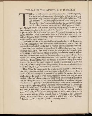 The law of the imprint