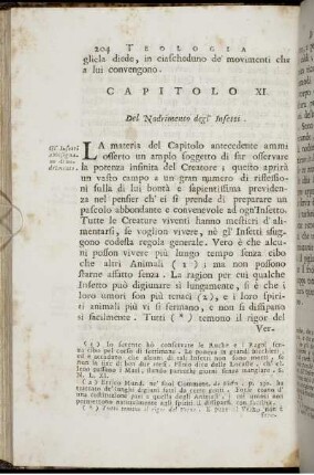 Capitolo XI. Del Nodrimento degl' Insetti.