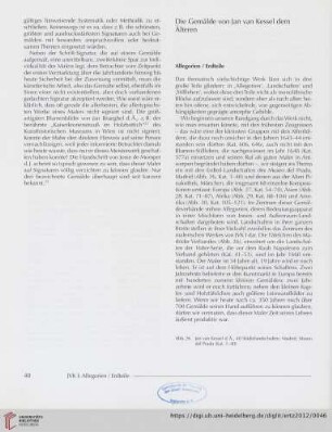 Die Gemälde von Jan van Kessel dem Älteren