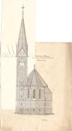 Schmidt, Heinrich von; Tittling; Pfarrkirche - Westseite (Ansicht)