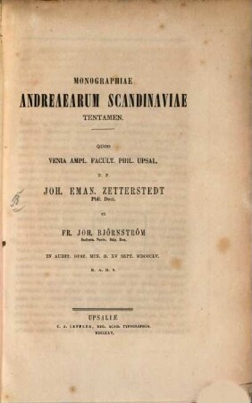 Monographiae Andreaerum Scandinaviae