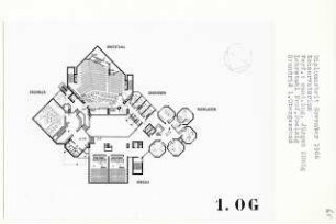 Konservatorium (Diplomarbeit bei Peter Poelzig): Grundriss 1. Obergeschoss