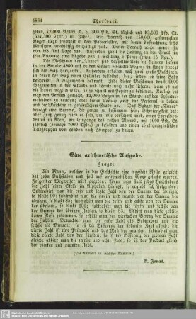 Eine arithmetische Aufgabe