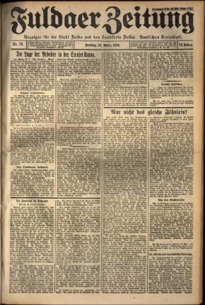 Erste Ausgabe vom Freitag, den 23. März 1928.