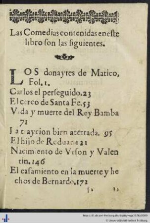 Las Comedias contenidas en este libro