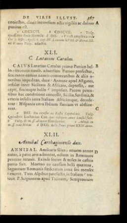 XLII. Annibal Carthaginiensis dux.