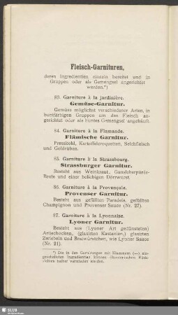 Fleisch-Garnituren