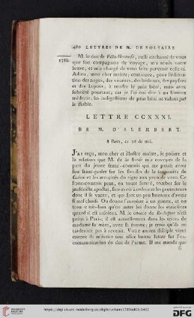 (Lettre CCXXXI - CCXL)