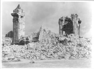 Dresden-Altstadt. Ruine der Frauenkirche. Blick von Westen