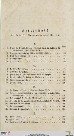 Verzeichniß der in diesem Bande enthaltenen Artikel