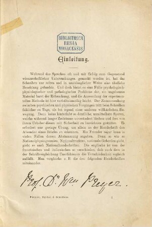 Zur Psychologie des Schreibens : mit besonderer Rücksicht auf individuelle Verschiedenheiten der Handschriften ; mit mehr als 200 Schriftproben im Text nebst 8 Diagrammen und 9 Tafeln