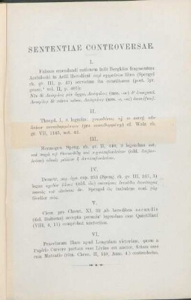 Sententiae Controversae.