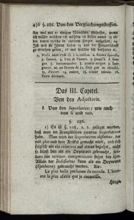 Das III. Capitel. Von den Adjectivis.