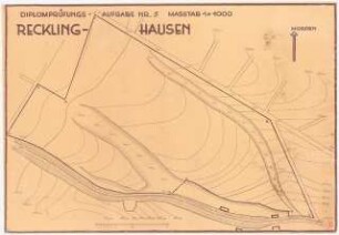 Stadtgarten, Recklinghausen: Höhenplan 1:1000
