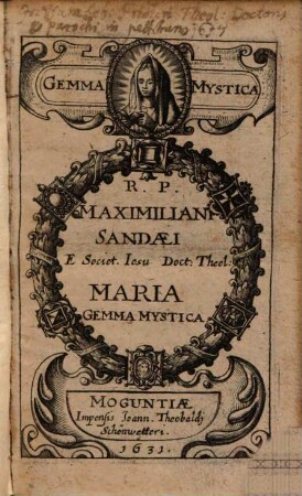 Maximiliani Sandaei Maria, gemma mystica