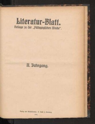 1: Literatur-Blatt - 2.1906