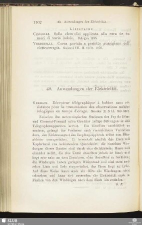 40. Anwendungen der Elektricität