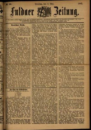Ausgabe vom Dienstag, den 03. Mai 1887.