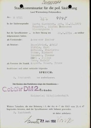 Rentzsch, Berta