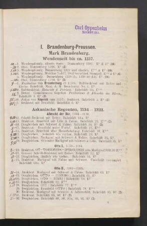 I. Brandenburg-Preussen