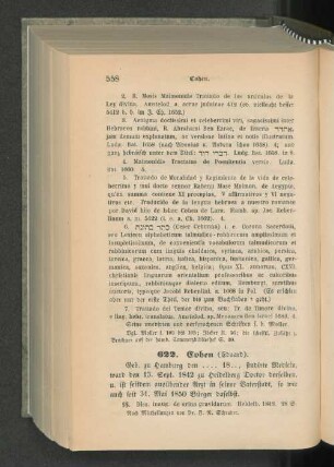 622. Cohen (Eduard).