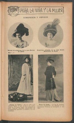 Sombreros y abrigos - [Ilustración] : Para la niña y la mujer