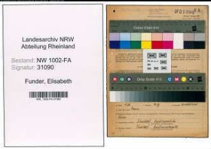 Entnazifizierung Elisabeth Funder, geb. 08.12.1891 (Haendlerin)