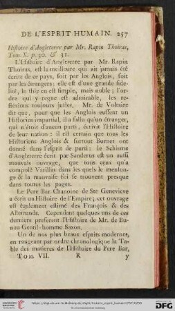 Histoire d'Angleterre par Mr. Rapin Thoiras