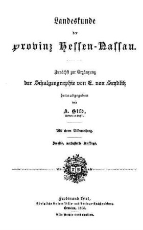 Landeskunde der Provinz Hessen-Nassau